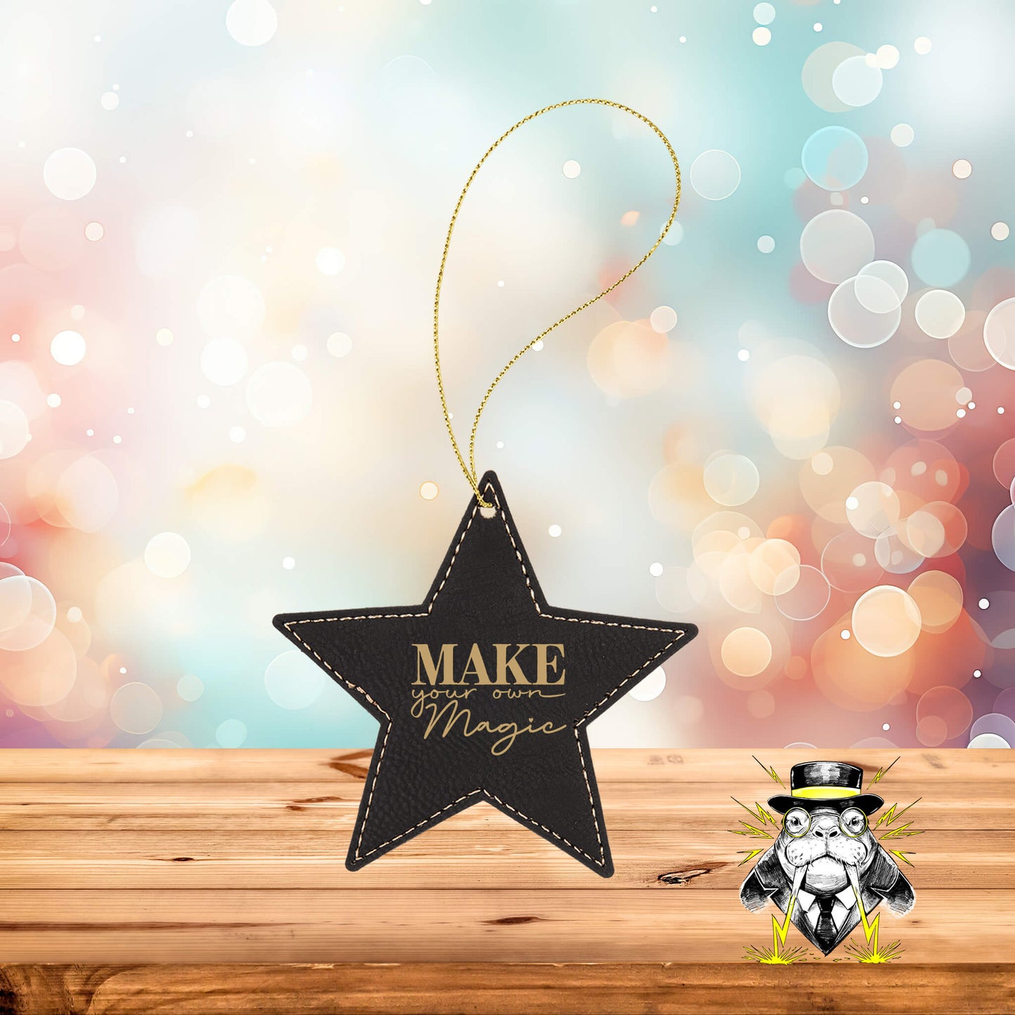 Make Your Own Magic Engraved Leatherette Ornament