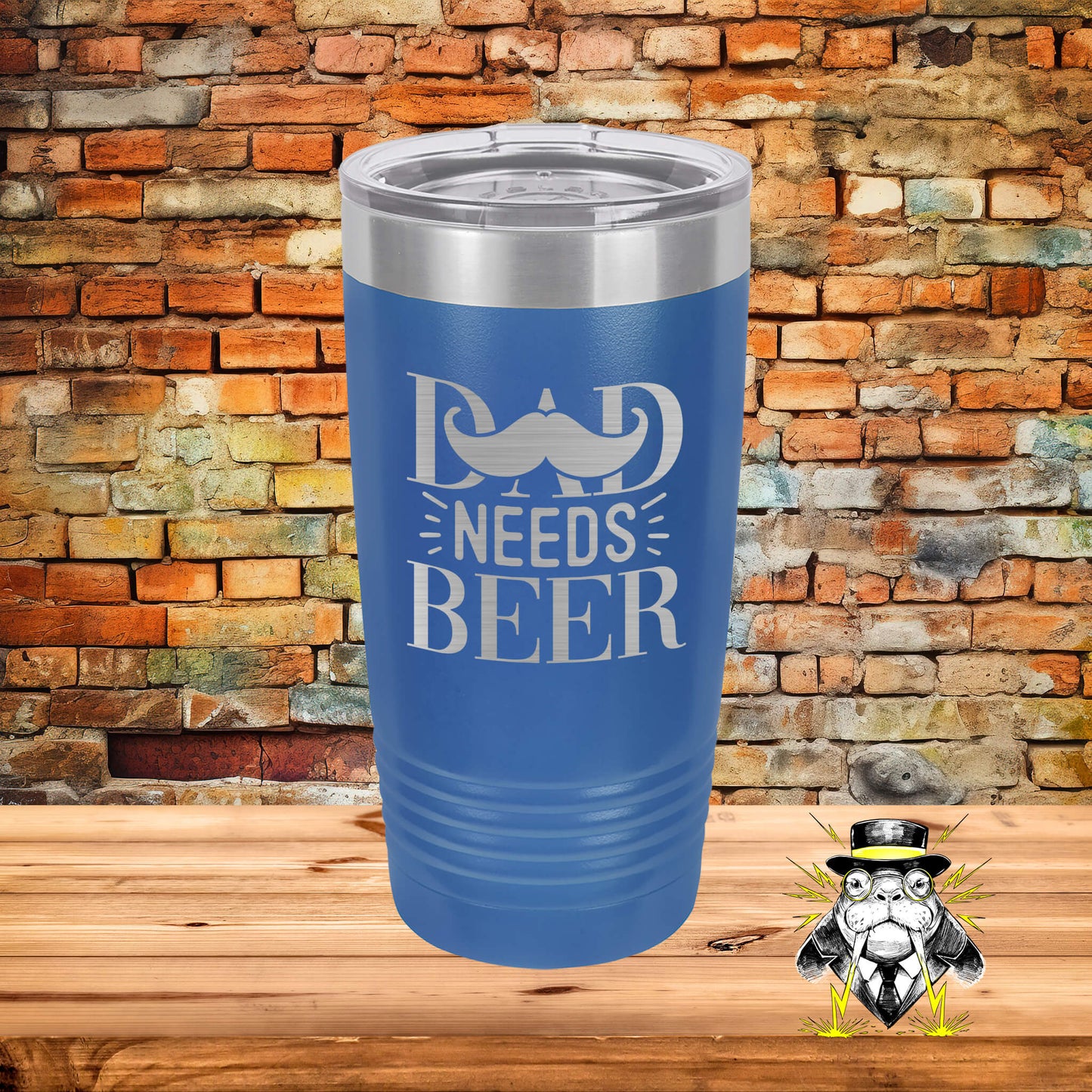 Dad Needs a Beer Engraved Tumbler
