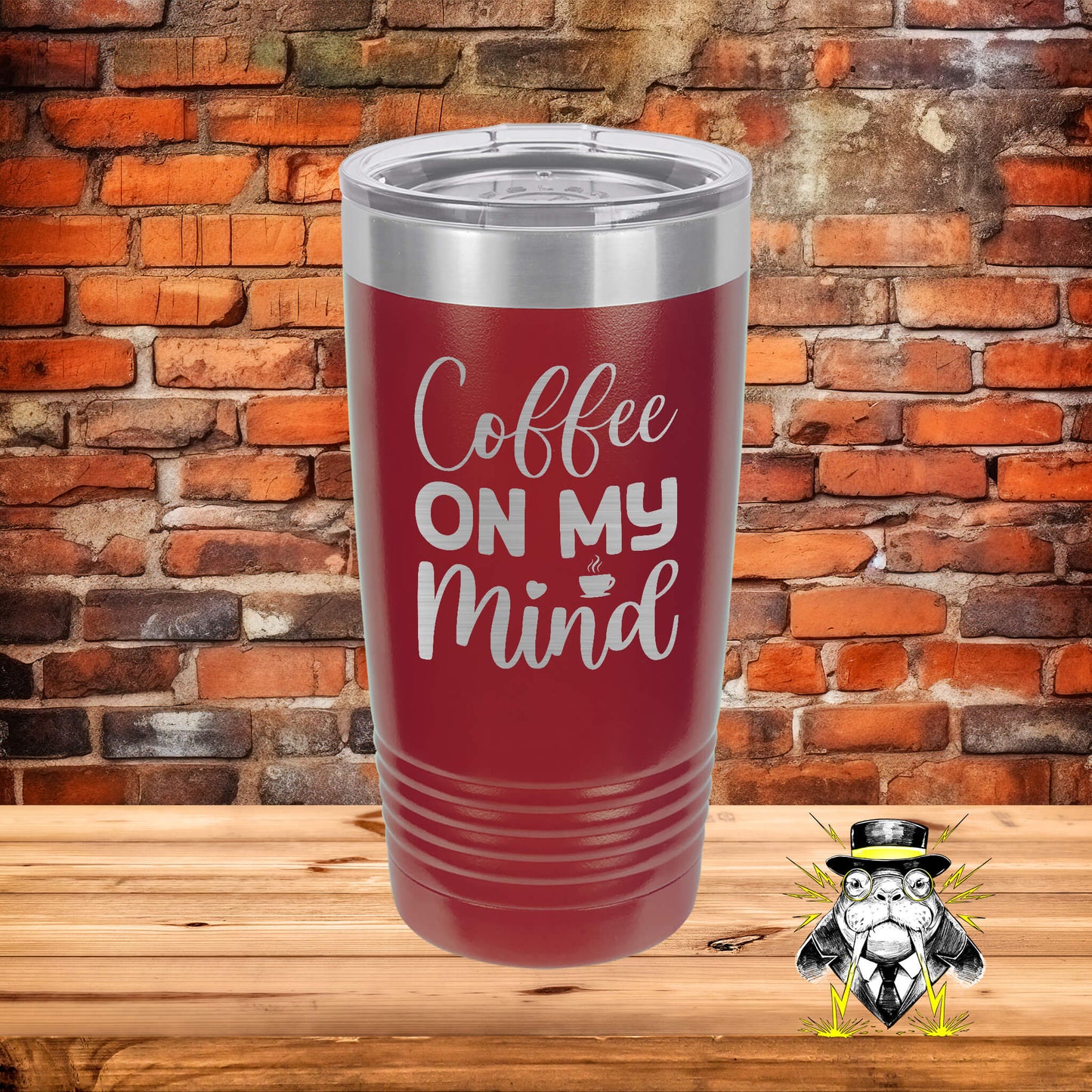 Coffee on My Mind Engraved Tumbler
