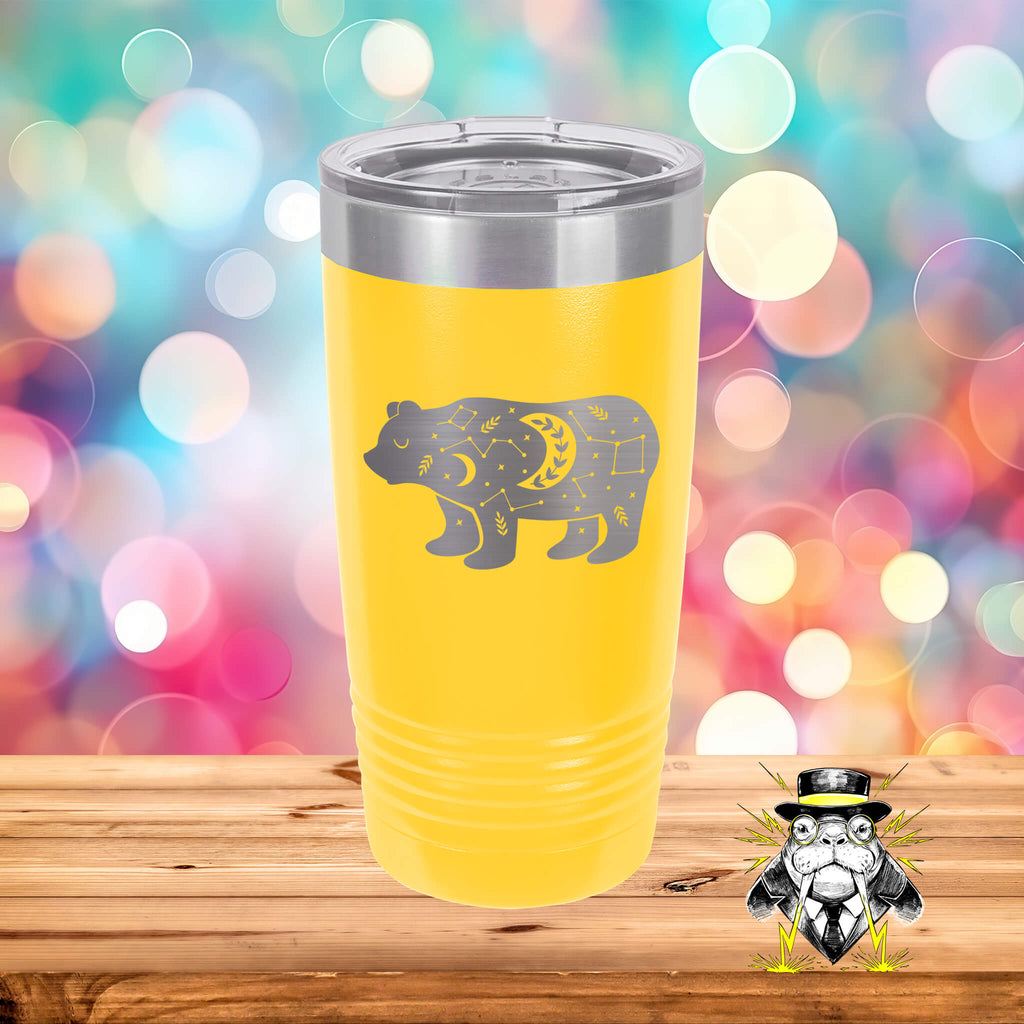 Bear with Constellations Engraved Tumbler