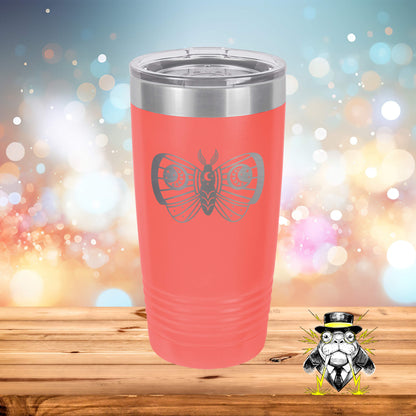 Butterfly with Moon and Stars Engraved Tumbler