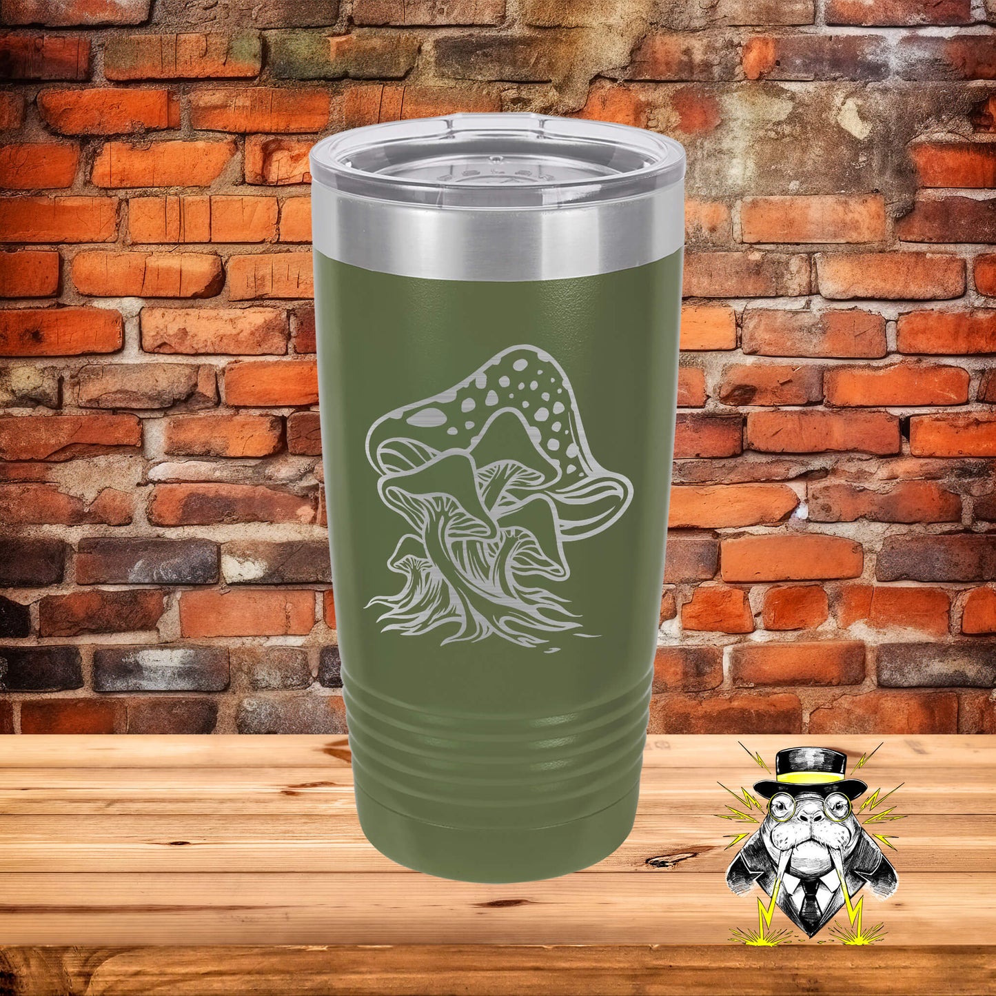 Fungus Mushrooms Engraved Tumbler