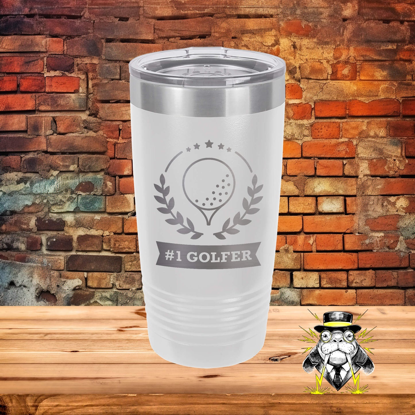 #1 Golfer Engraved Tumbler