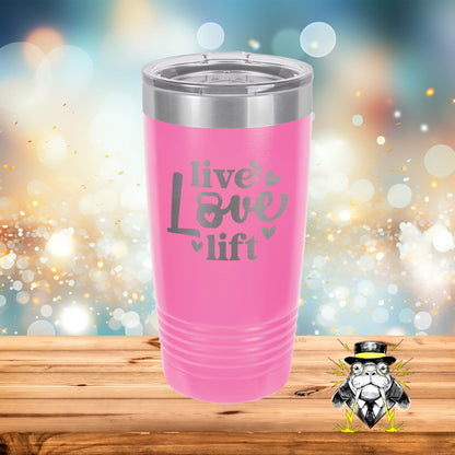 Live, Love, Lift Engraved Tumbler