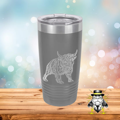 Highland Cow Engraved Tumbler