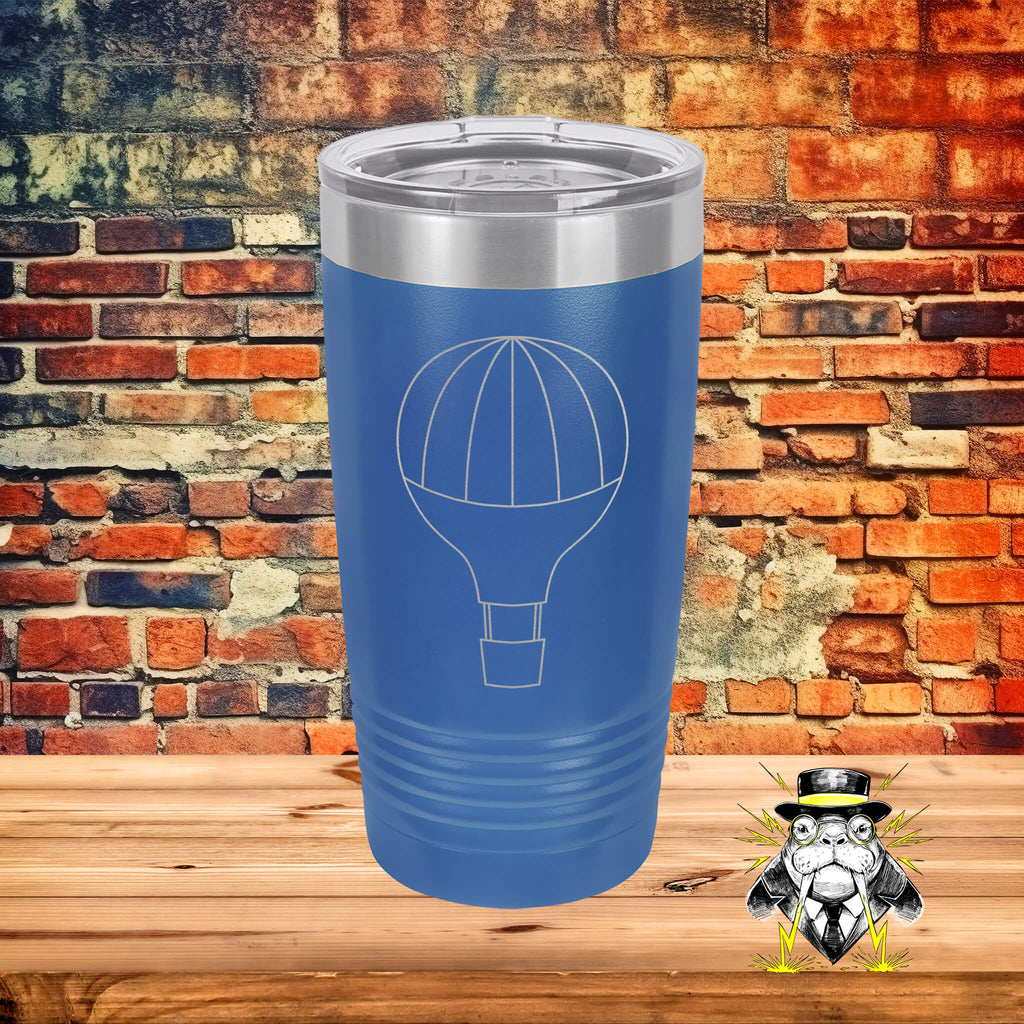 Hot Air Balloon with Stripes Engraved Tumbler