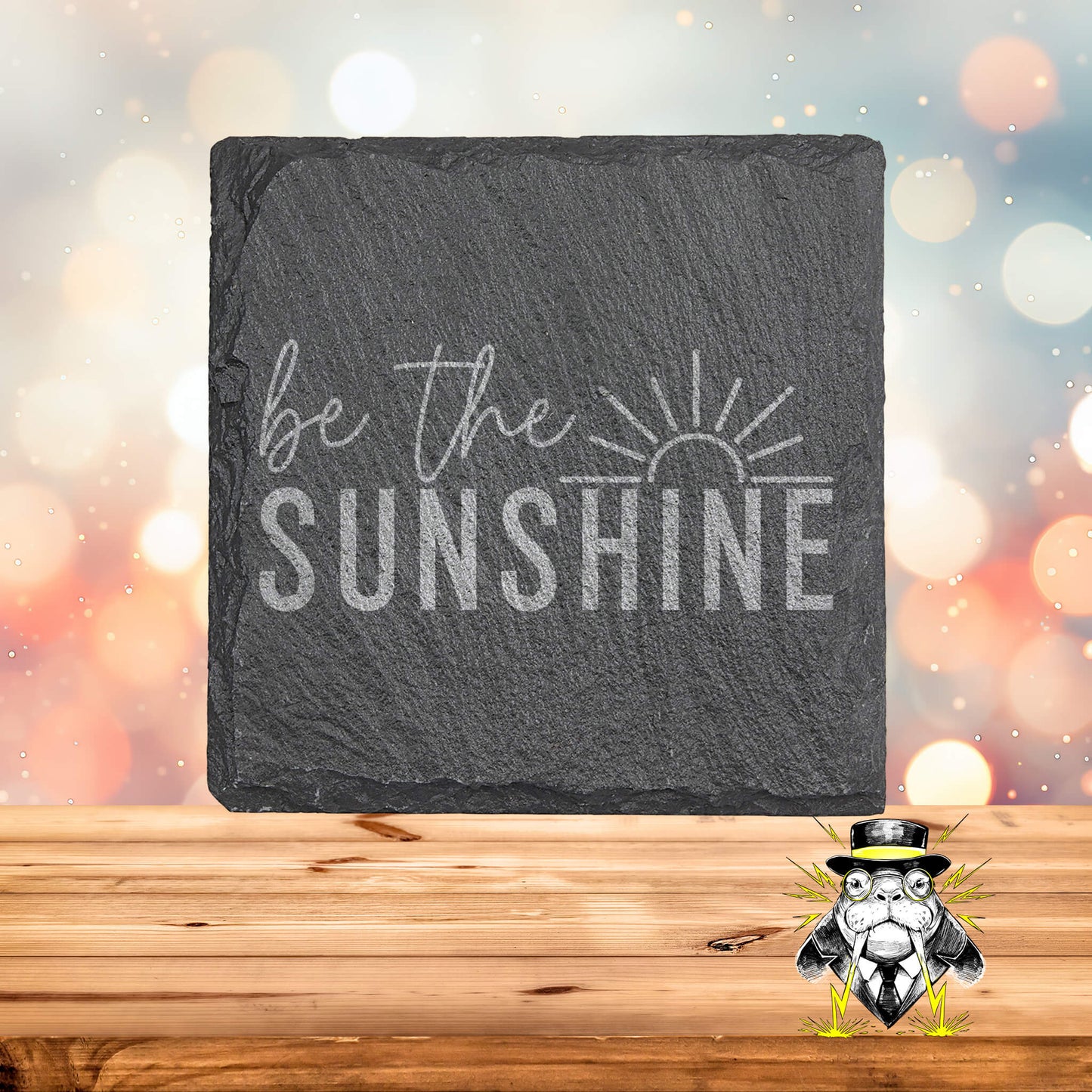 Be the Sunshine Set of 4 Engraved Coasters