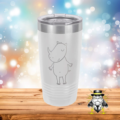 Rhinoceros Engraved Tumbler