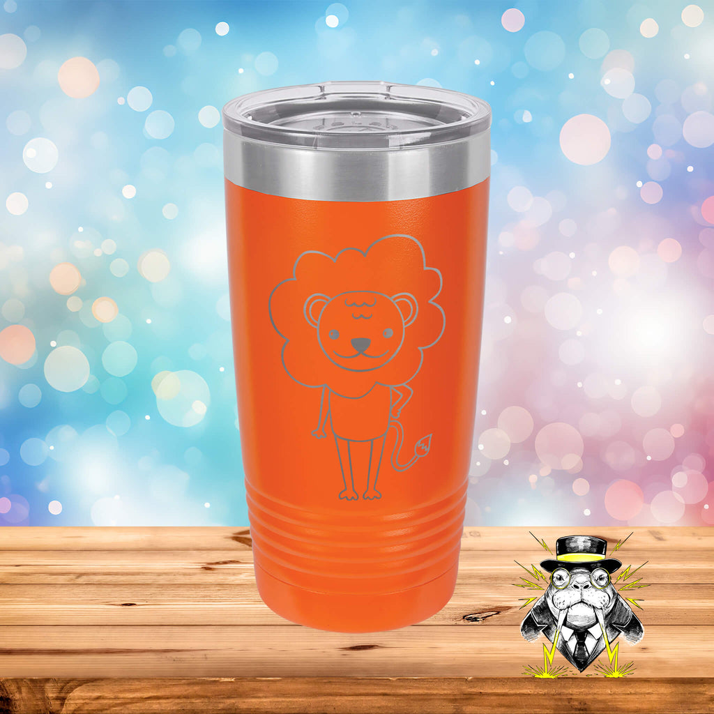 Lion Engraved Tumbler