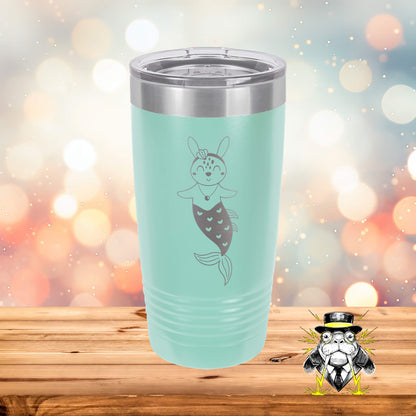 Rabbit Mermaid Engraved Tumbler