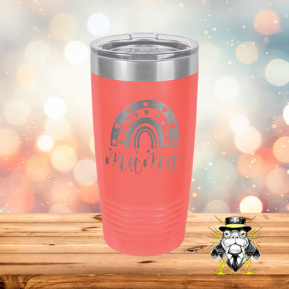 Mama Under Rainbow Engraved Tumbler