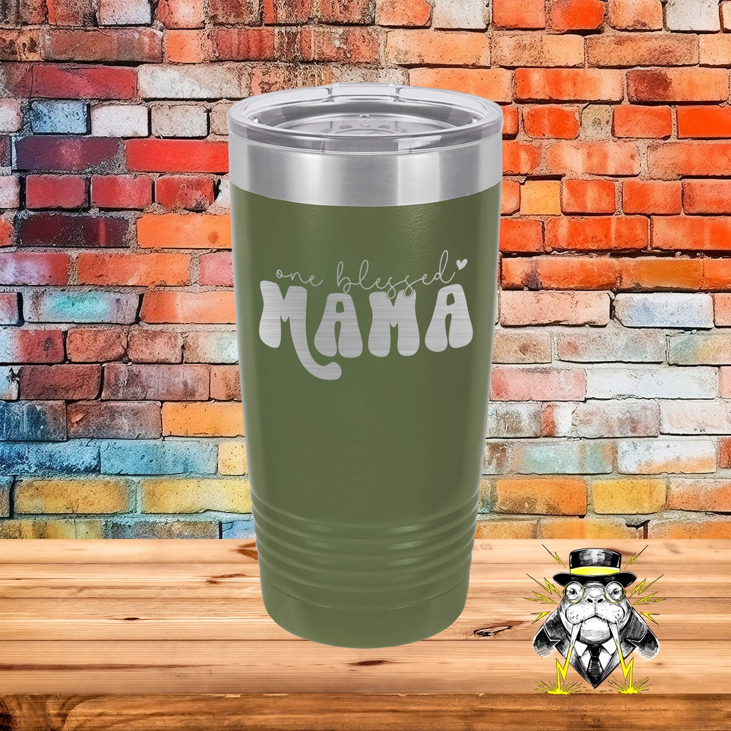 One Blessed Mama Engraved Tumbler