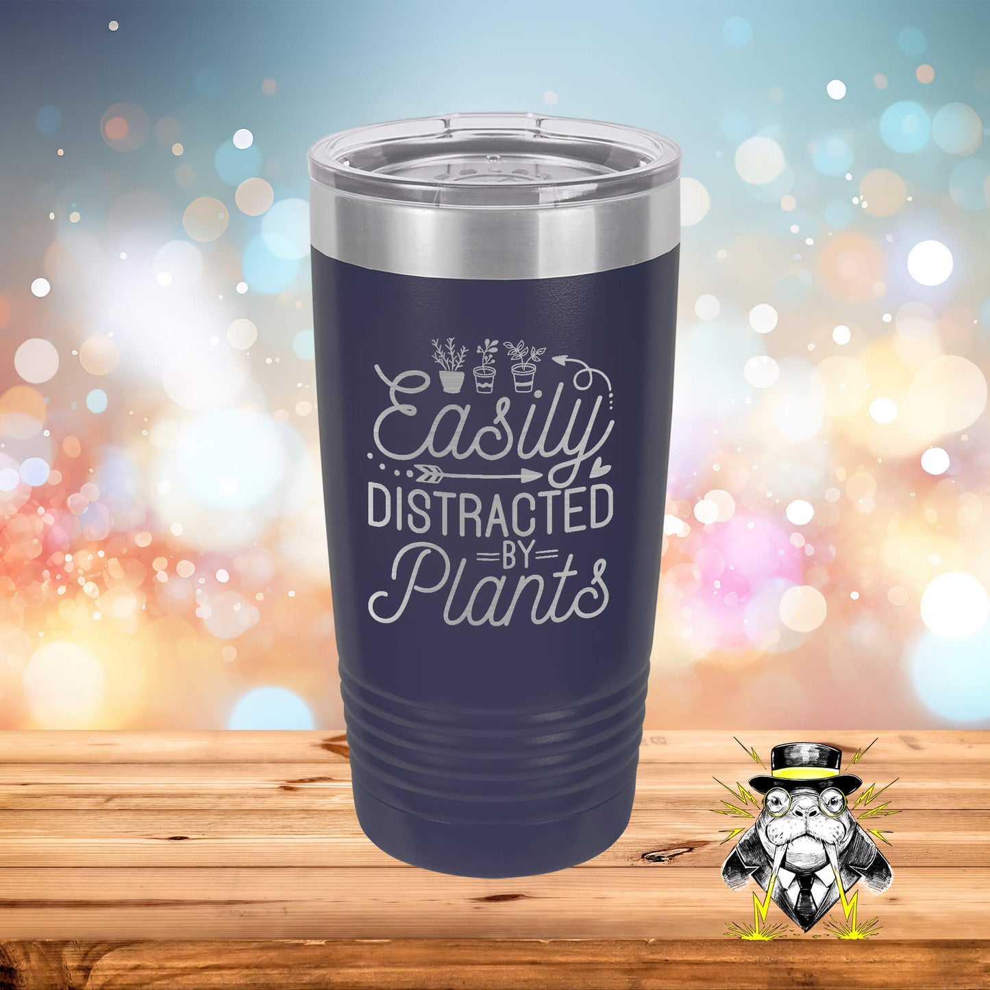 Easily Distracted by Plants Engraved Tumbler