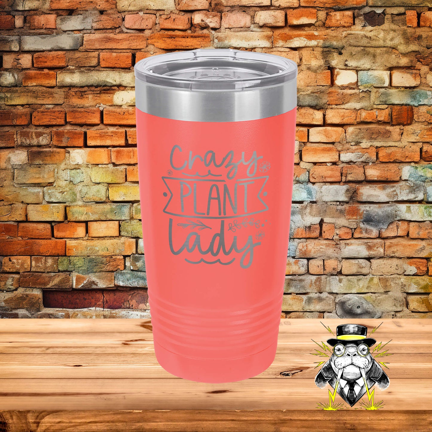 Crazy Plant Lady Engraved Tumbler