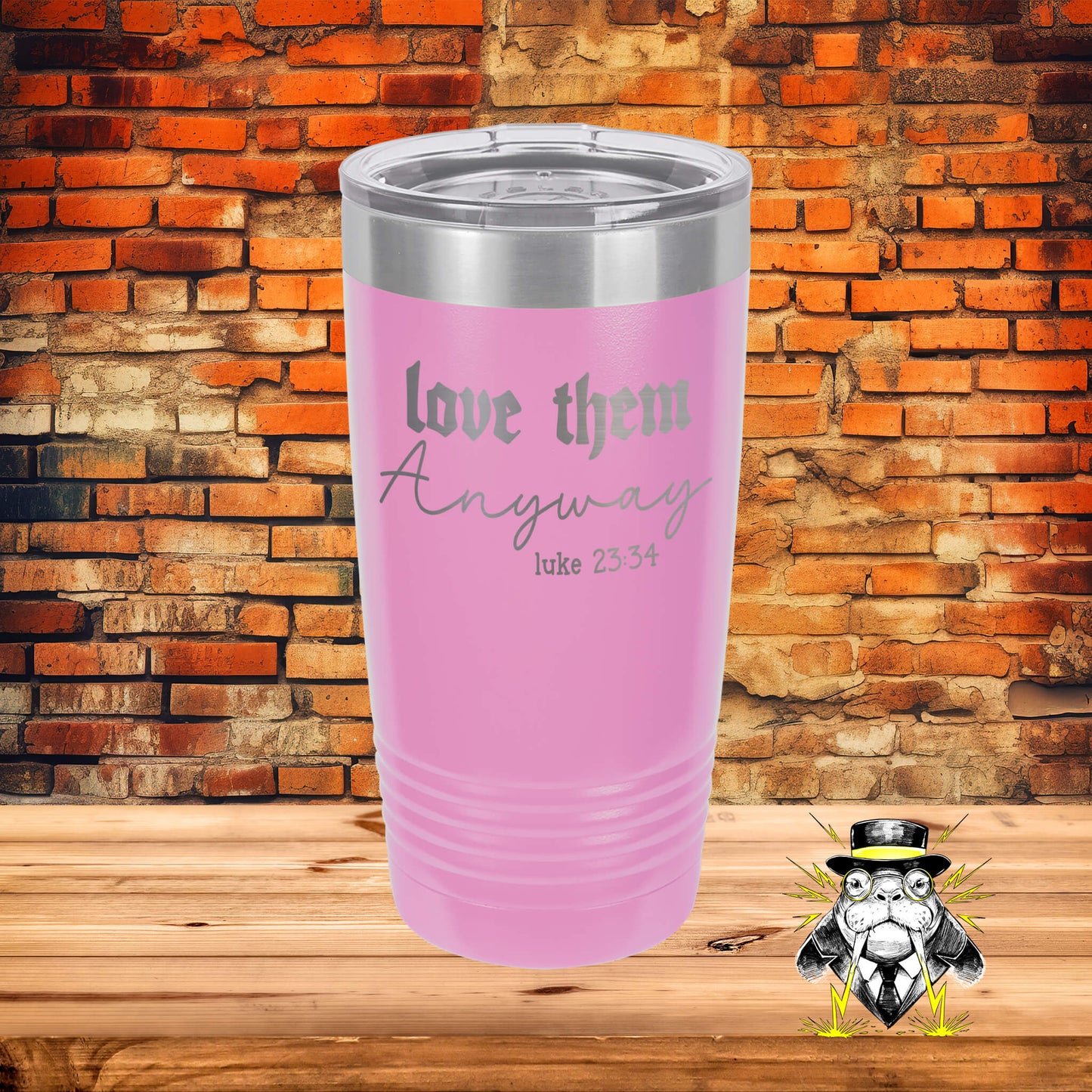 Love Them Anyway Engraved Tumbler