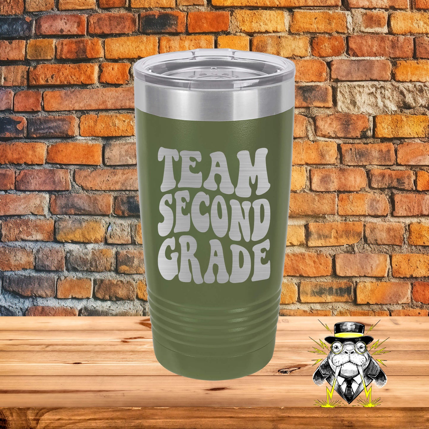 Retro Team Second Grade Engraved Tumbler