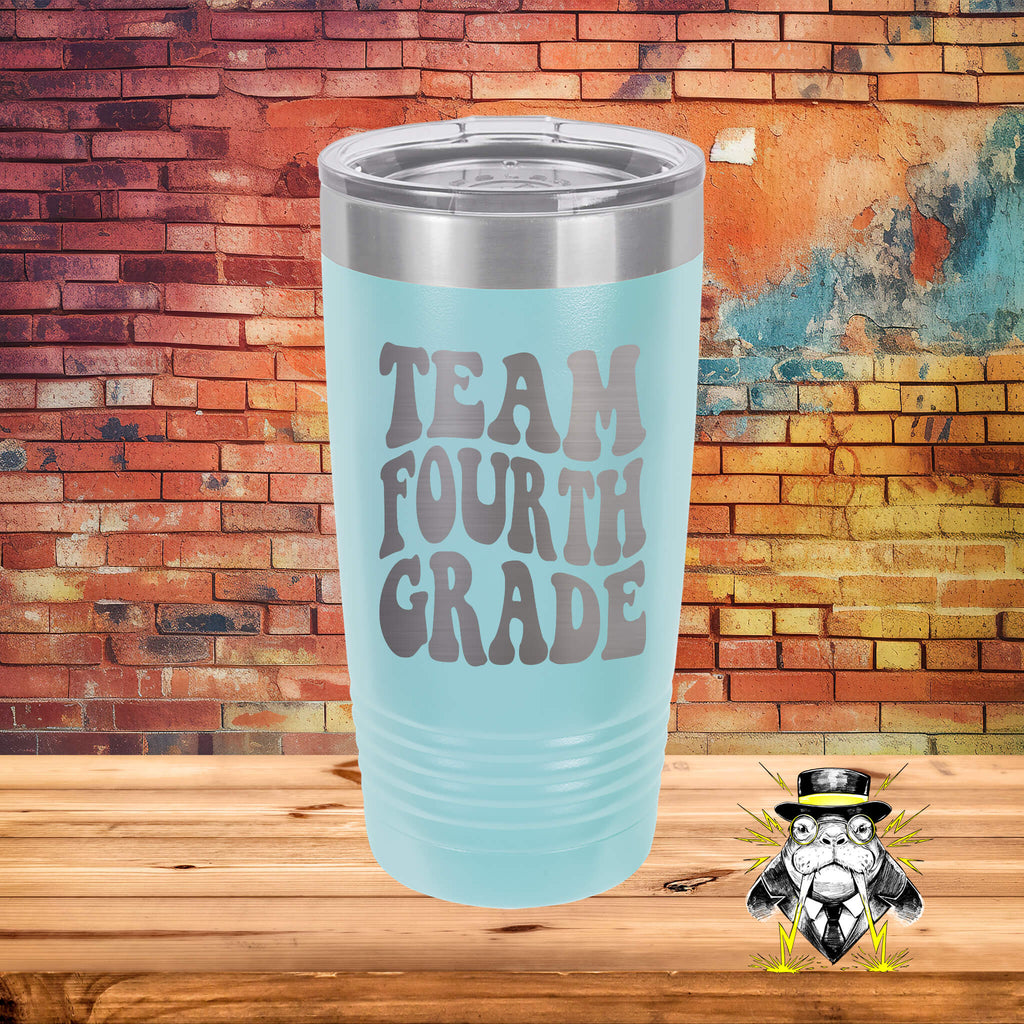 Retro Team Fourth Grade Engraved Tumbler