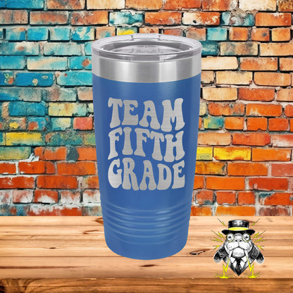 Retro Team Fifth Grade Engraved Tumbler