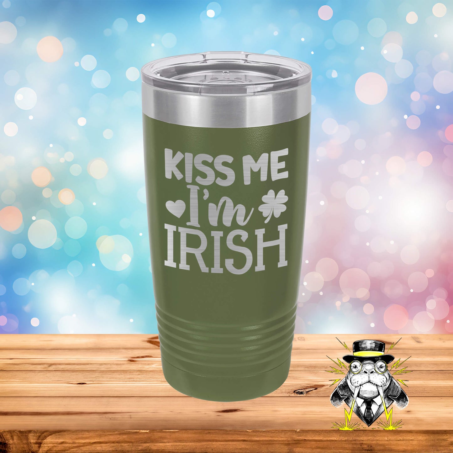 Kiss Me, I'm Irish Engraved Tumbler
