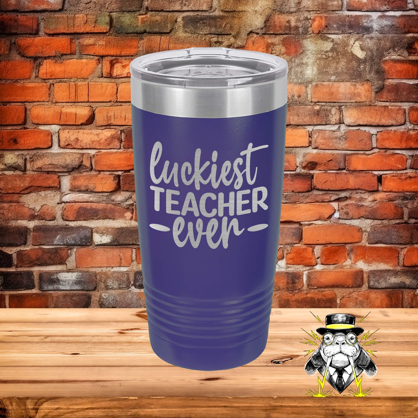 Luckiest Teacher Ever Engraved Tumbler