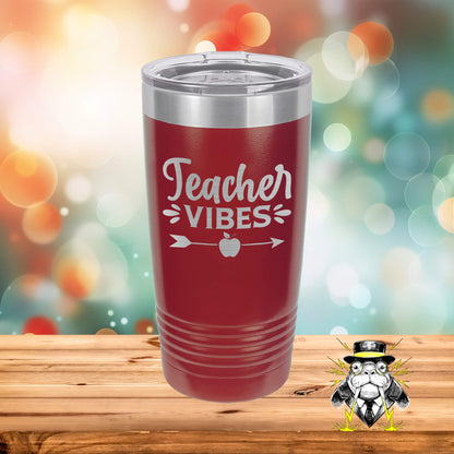 Teacher Vibes Engraved Tumbler