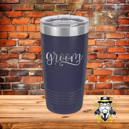 Groom Engraved Tumbler