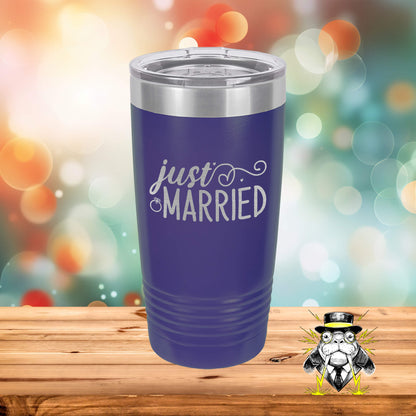 Just Married Engraved Tumbler