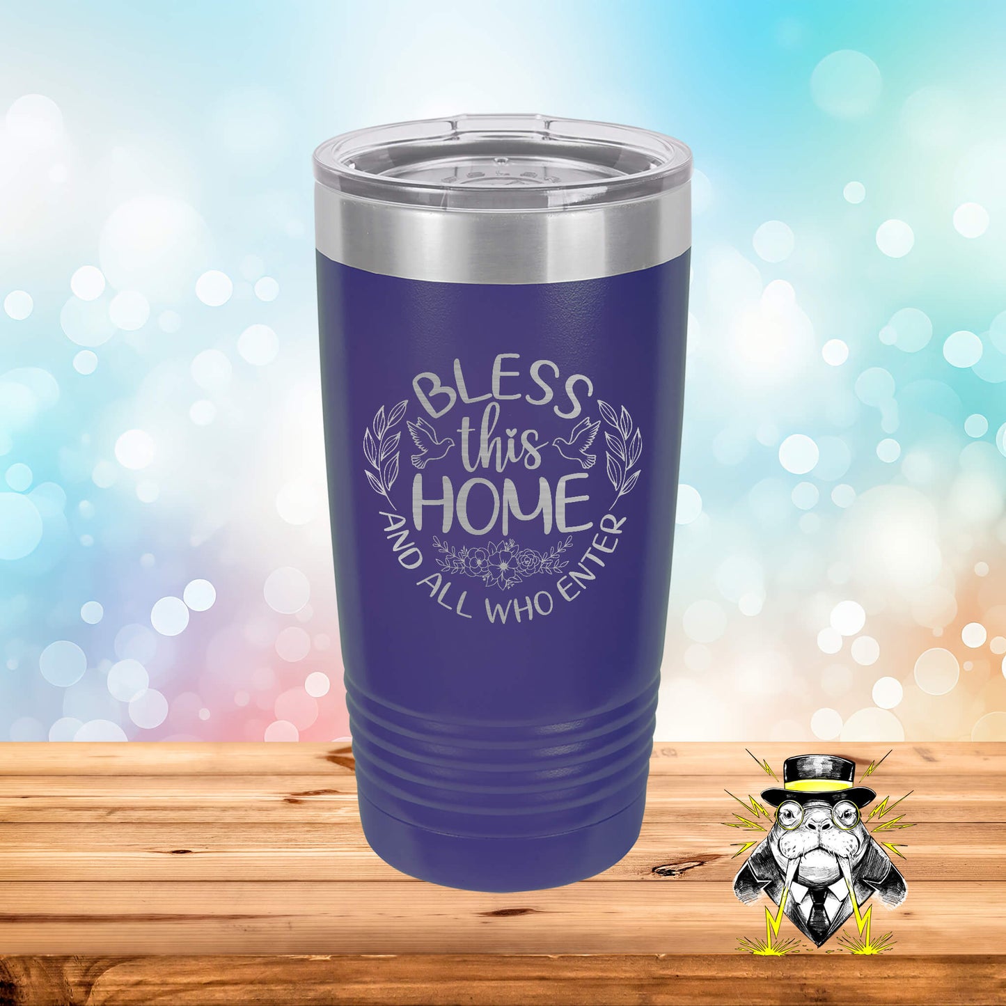 Bless This Home and All Who Enter Engraved Tumbler