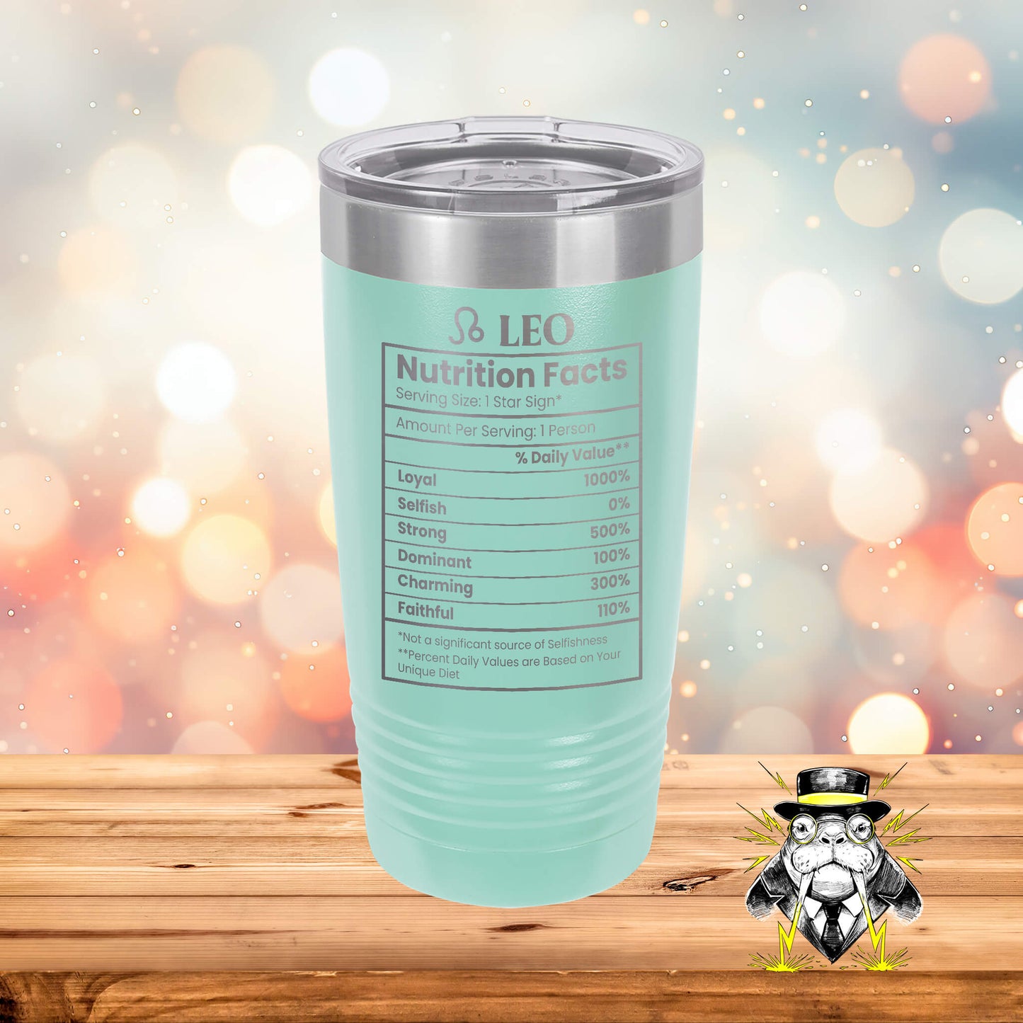 Leo Nutrition Facts Engraved Tumbler