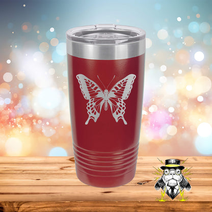 Butterfly Engraved Tumbler