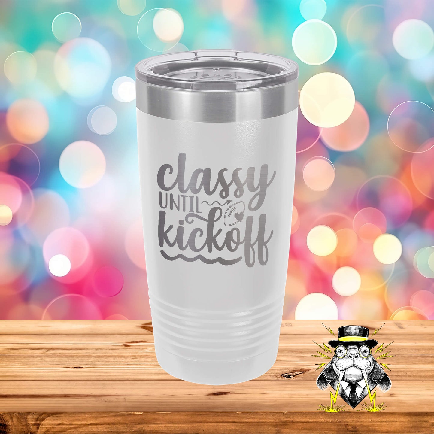 Classy Until Kickoff Engraved Tumbler