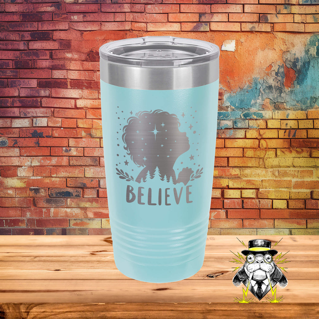Child Believe Silhouette Engraved Tumbler