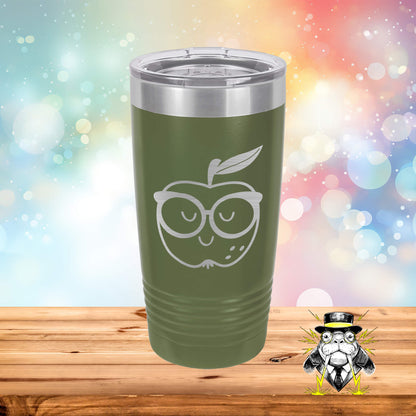 Cartoon Apple Engraved Tumbler