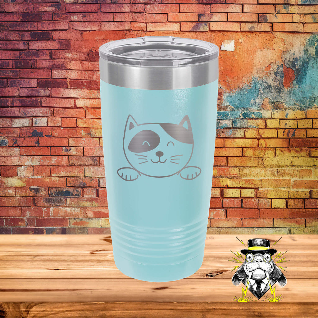 Cat with Eye Patch Left Engraved Tumbler
