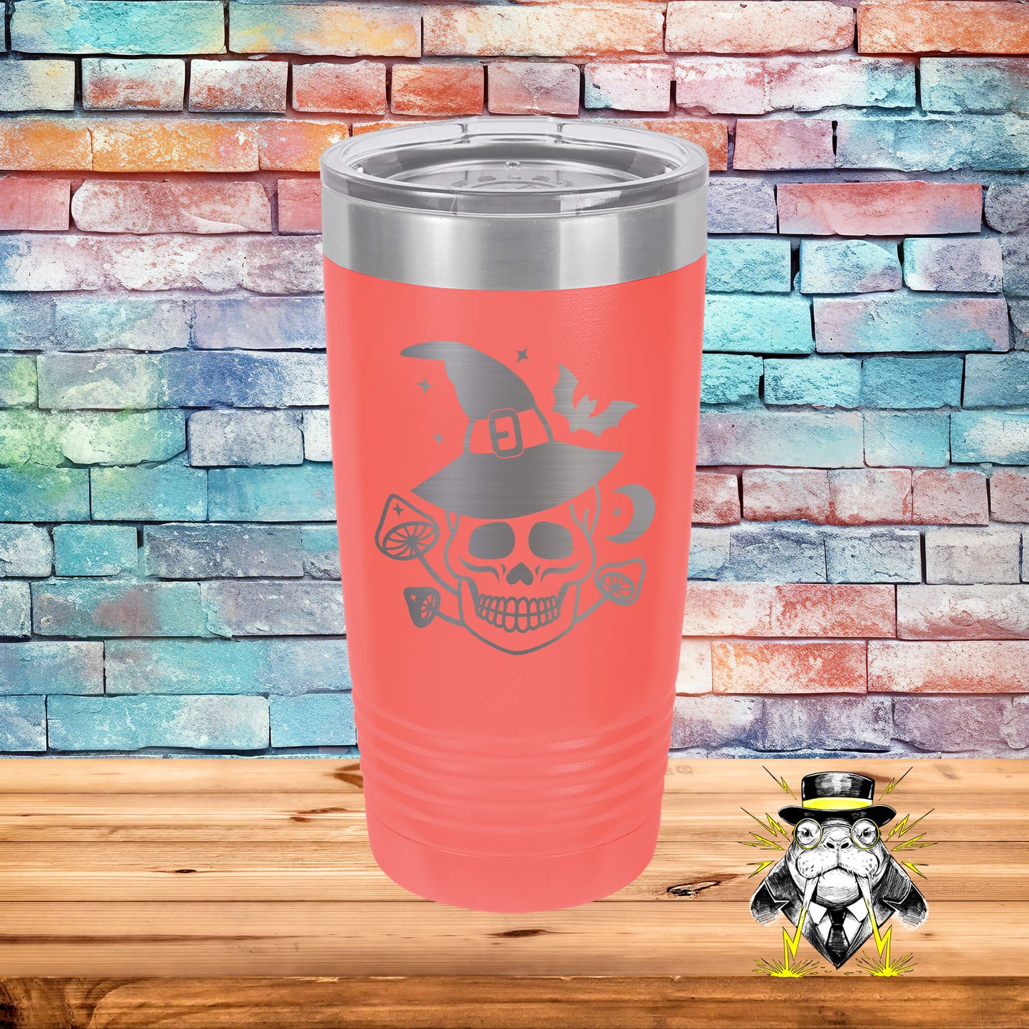 Halloween Skull Engraved Tumbler