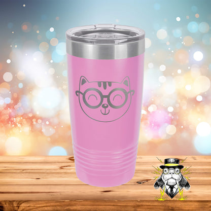 Cat Face Engraved Tumbler