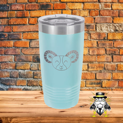 Ibex Face Engraved Tumbler