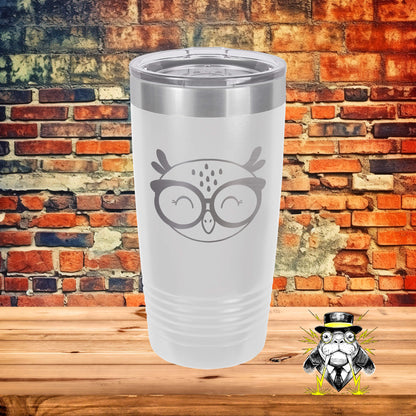 Owl Face Engraved Tumbler