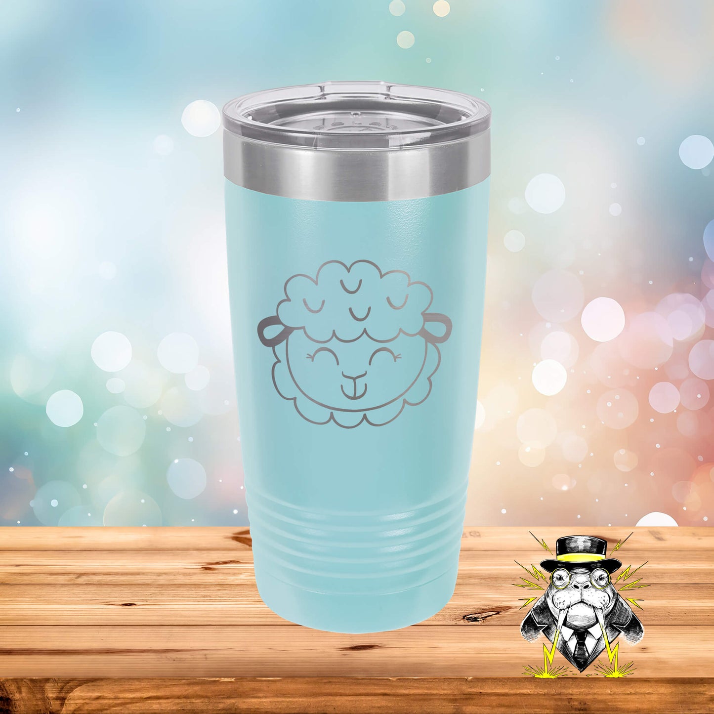 Sheep Face Engraved Tumbler