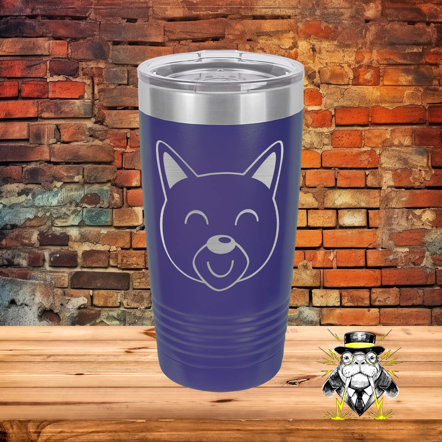Wolf Face Engraved Tumbler