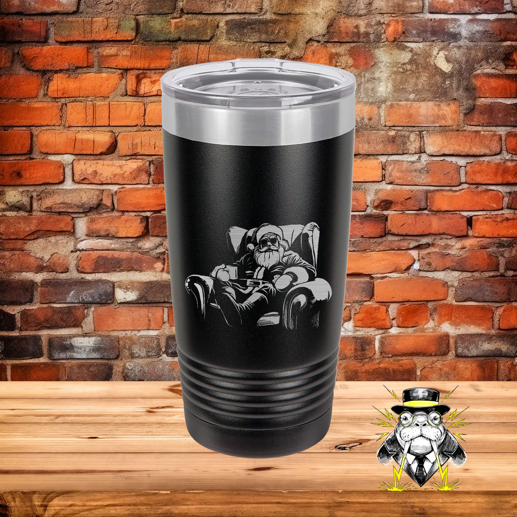 Santa Claus Relaxing Engraved Tumbler