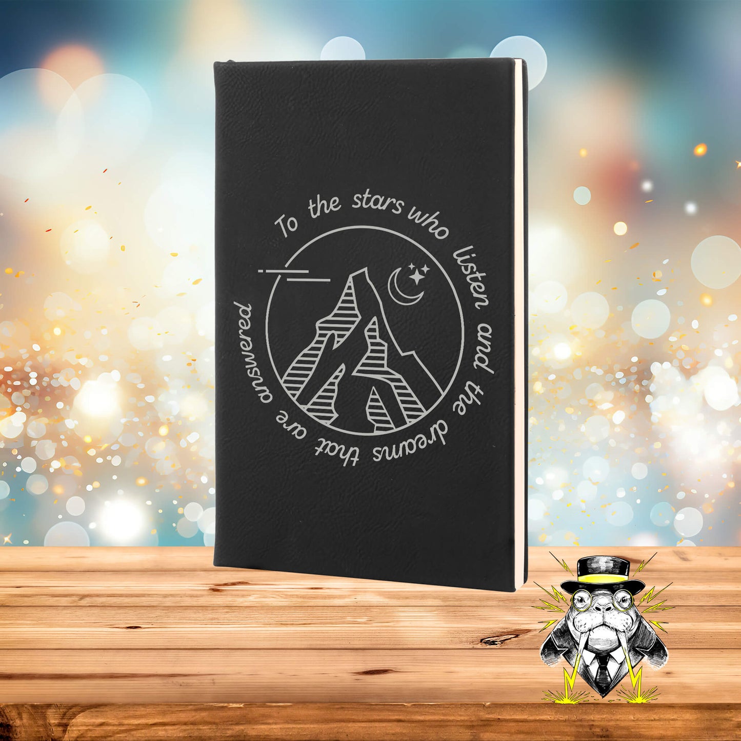 Adventure to the Stars Engraved Leatherette Journal