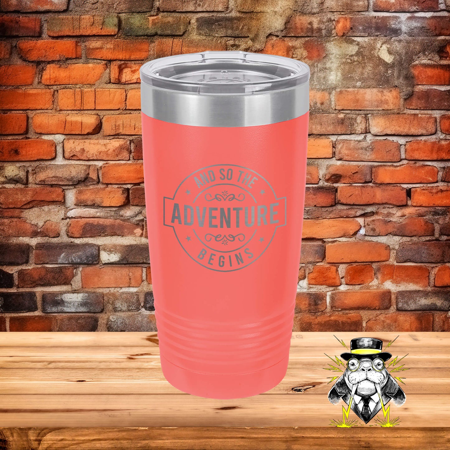 And So the Adventure Begins Engraved Tumbler