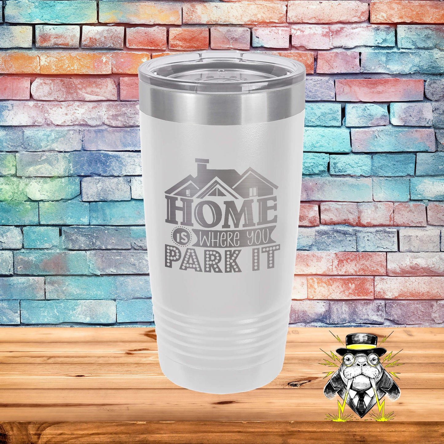 Home is Where You Park It Engraved Tumbler