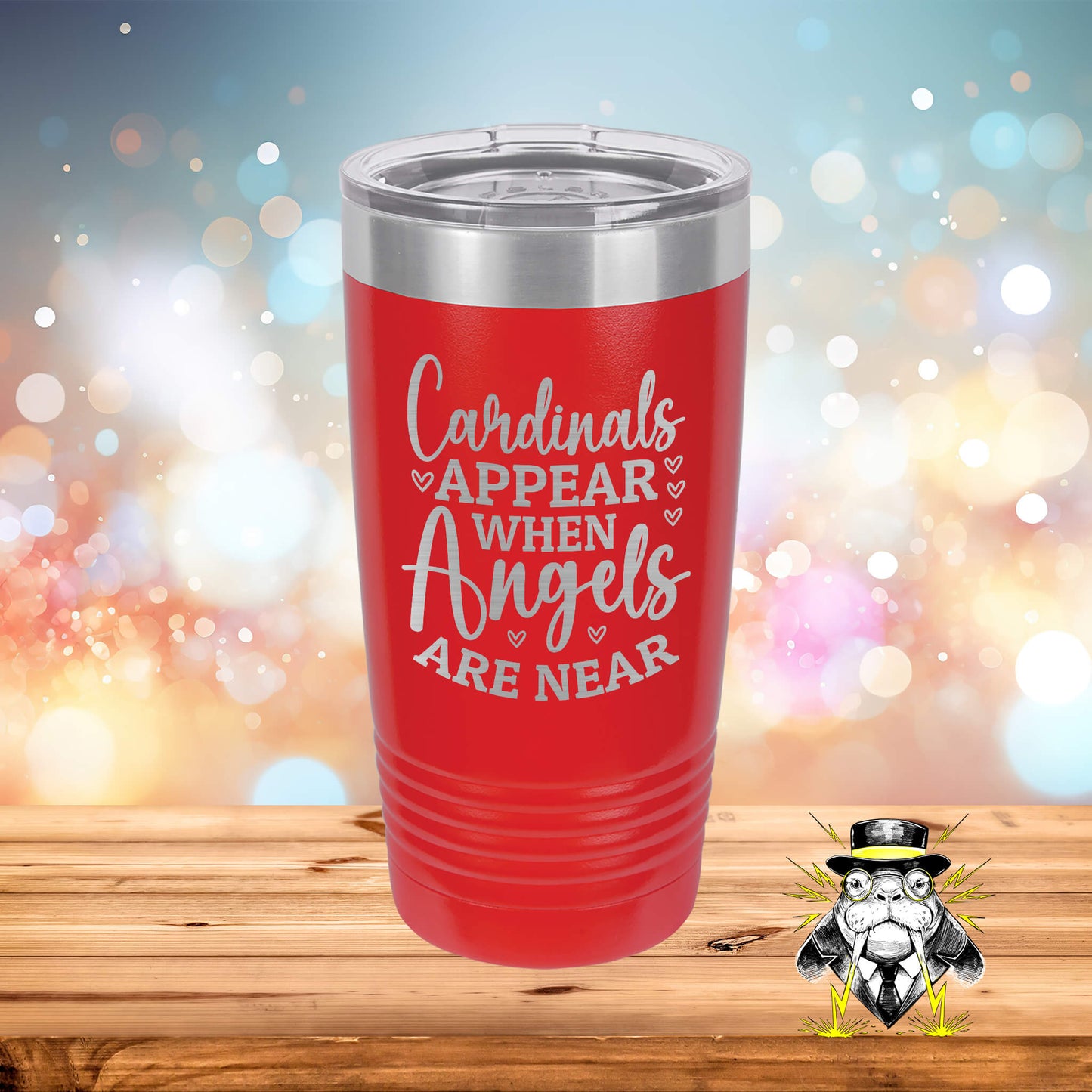 Cardinals Appear When Angels are Near Engraved Tumbler