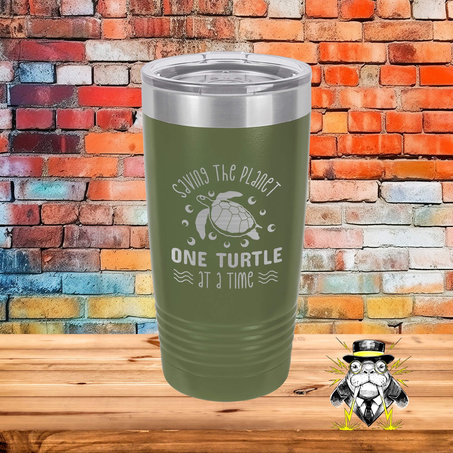 Saving the Planet One Turtle at a Time Engraved Tumbler