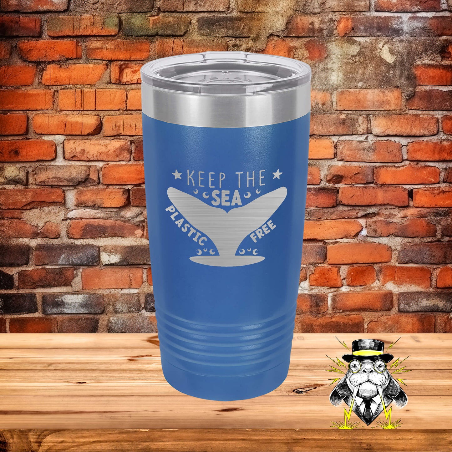 Keep the Sea Plastic Free Engraved Tumbler