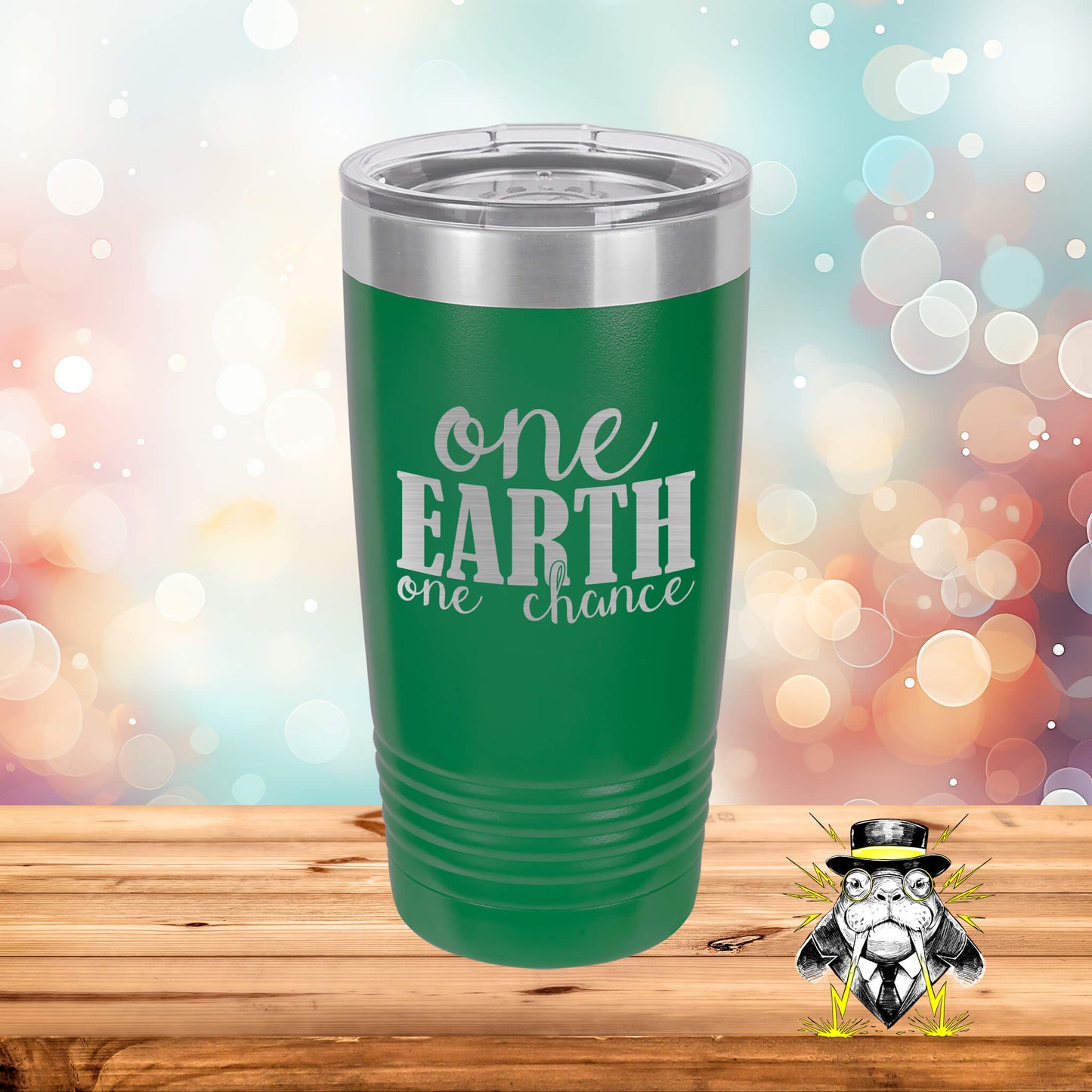 One Earth One Chance Engraved Tumbler