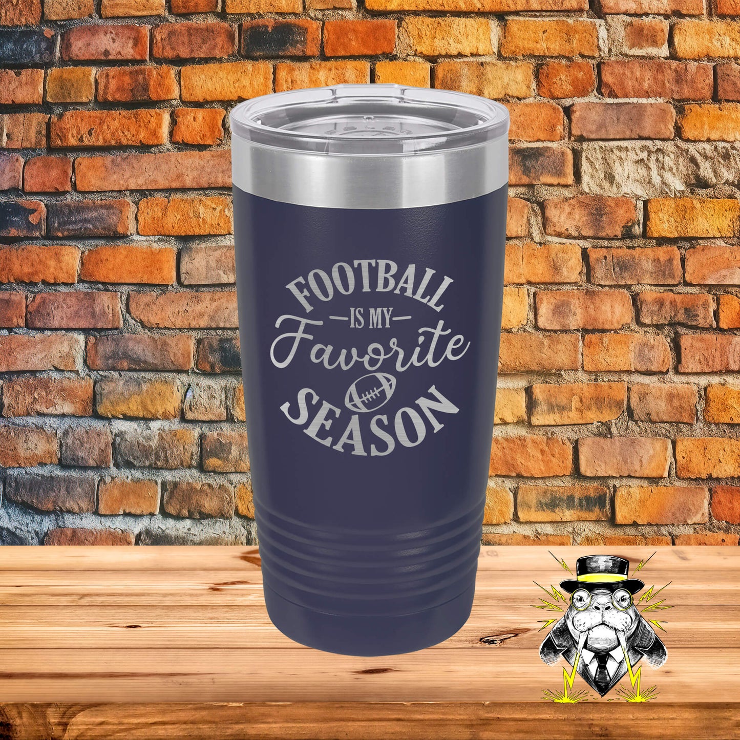 Football is My Favorite Season Engraved Tumbler