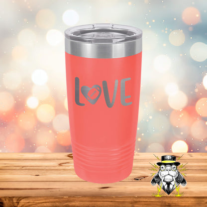 Football Love Engraved Tumbler